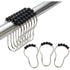 Stainless Steel Shower Curtain Ring Hooks- Set of 12